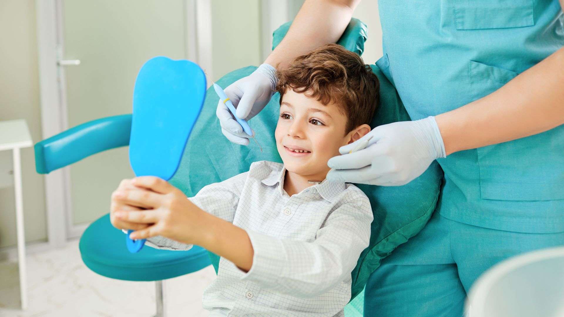 A young boy at a pediatric dentist in Fair Oaks, CA