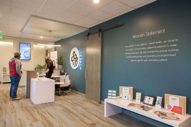 Our family dental reception area.